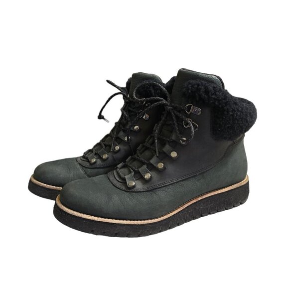 Cole Haan Zero Grand Explorer Green Leather Waterproof Hiking Boots Sz 9 - Picture 1 of 10
